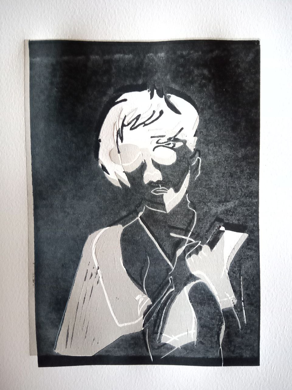 barbara, 2024, 15 x 21cm, linoldruck