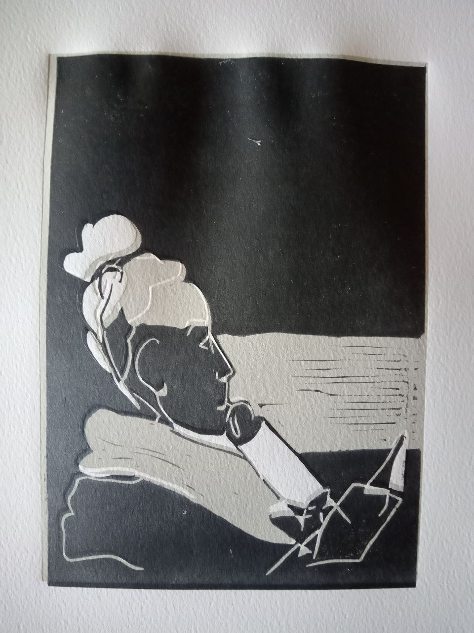 nina, 2024, 15 x 21cm, linoldruck