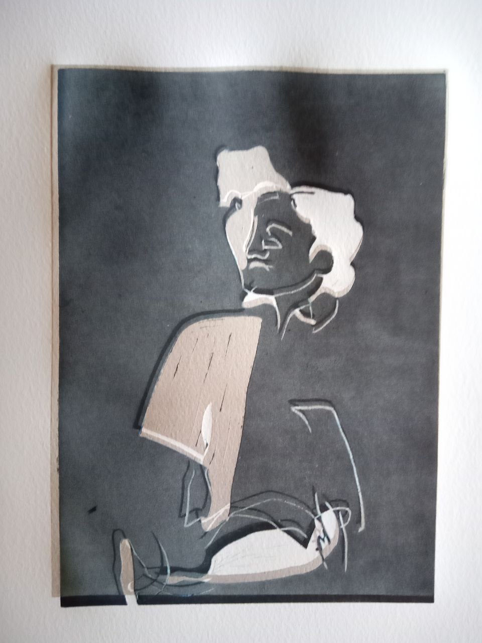 marie, 2024, 15 x 21cm, linoldruck