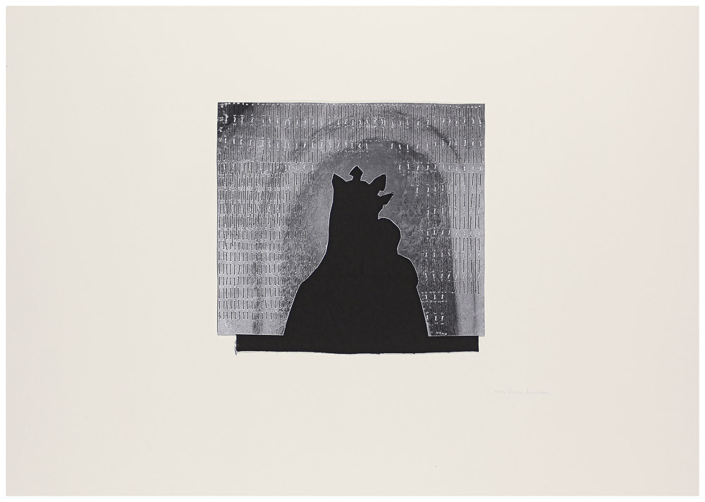 aus der Serie „die weinende Mutter“, 2015, Technik: Papierarbeit, Collage, Stickerei, Größe: 43 cm x 60 cm, in Privatbesitz