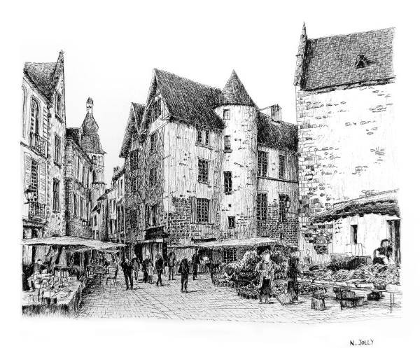 illustration Sarlat - blog marie fananas écrivain