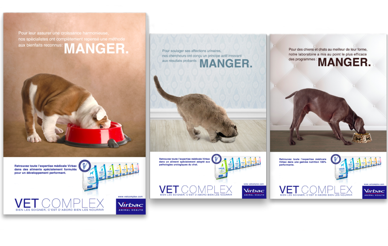 Campagne affichage cabinets vétérinaires Vet Complex Virbac