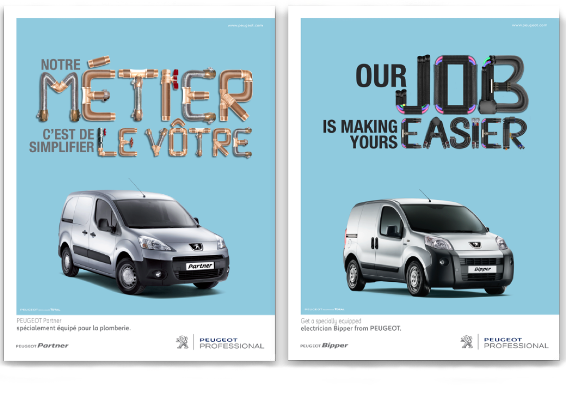 Campagne européenne utilitaires équipés Peugeot