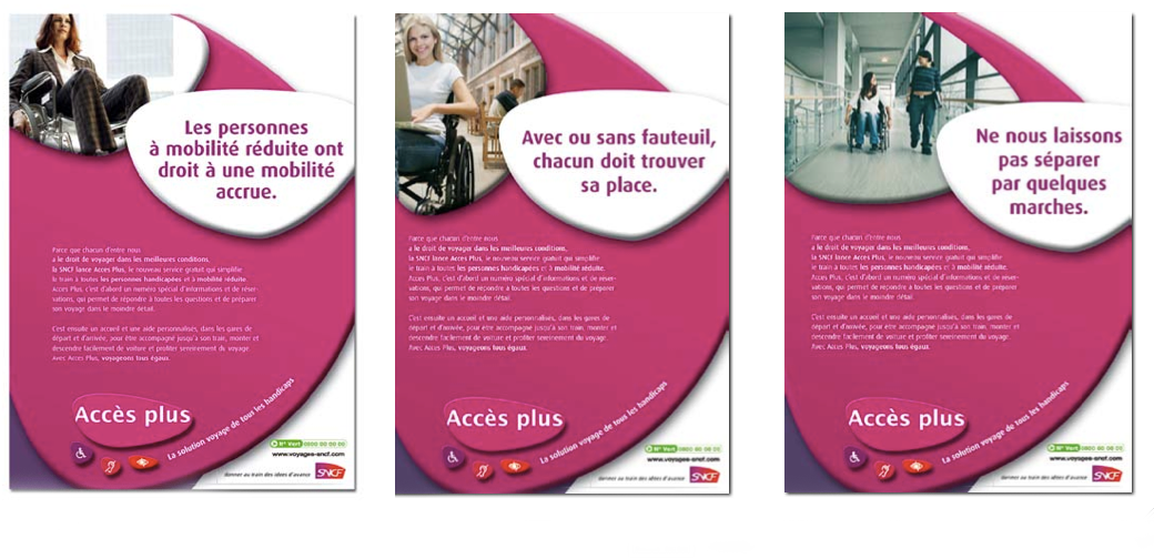 Campagne de lancement du programme SNCF d'accueil des personnes handicapées