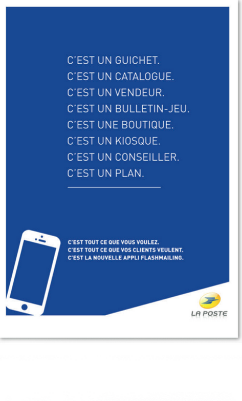 Campagne de lancement appli "drive to web" Flashmailing La Poste