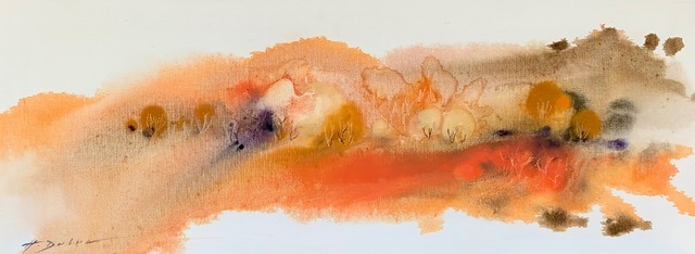 H.DULUC,"Pioggia autunnale I", Huile sur toile, 30/80,300€