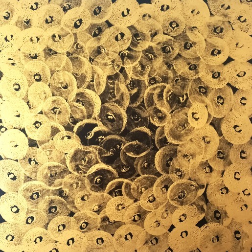 Liberaj CICOJ, " Deep Gold", ACRYLIQUE SUR TOILE 80 x 50 cm, 1000€