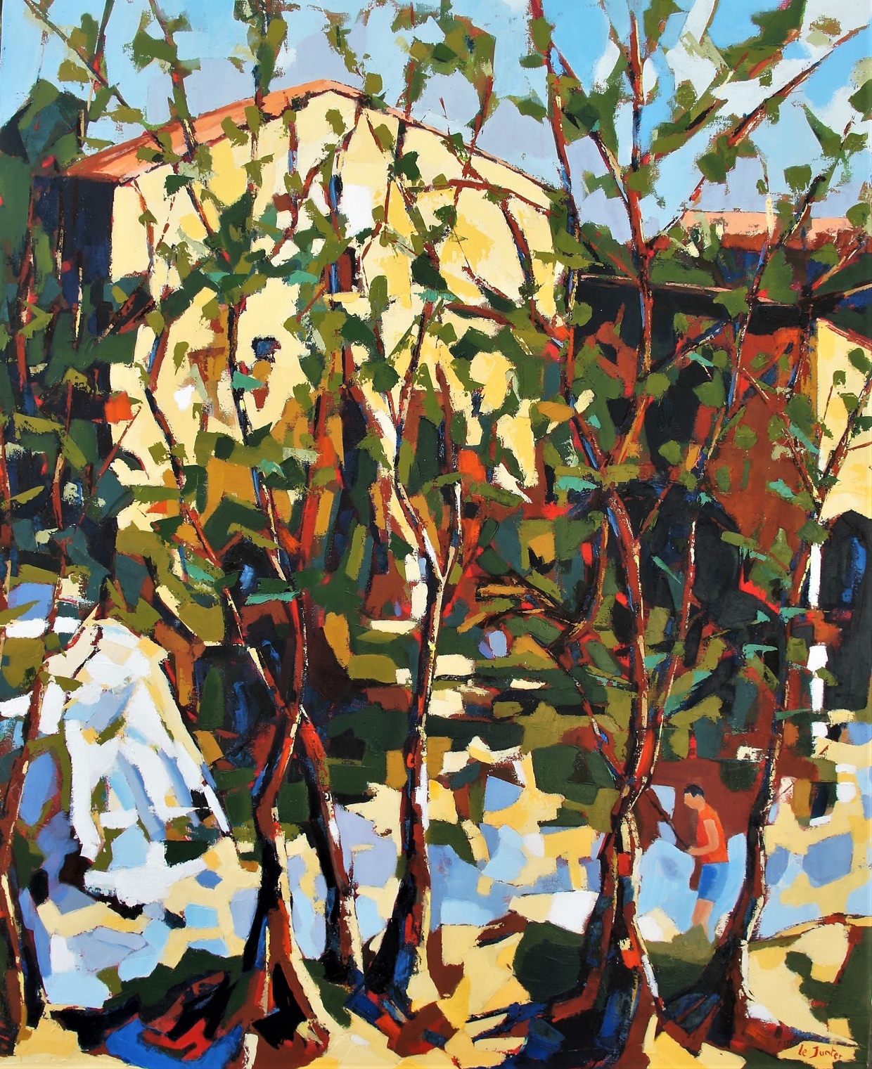 Jean-Noël LE JUNTER, "Le moulin de Grabels ",Huile sur toile,100x81 cm,1700€
