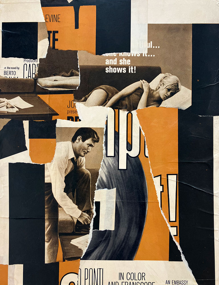 Christian GASTALDI, "Ciné Caracas 02", Collage papiers sur toile (sur chassis), 65 cm x 50 cm, 1.800 €