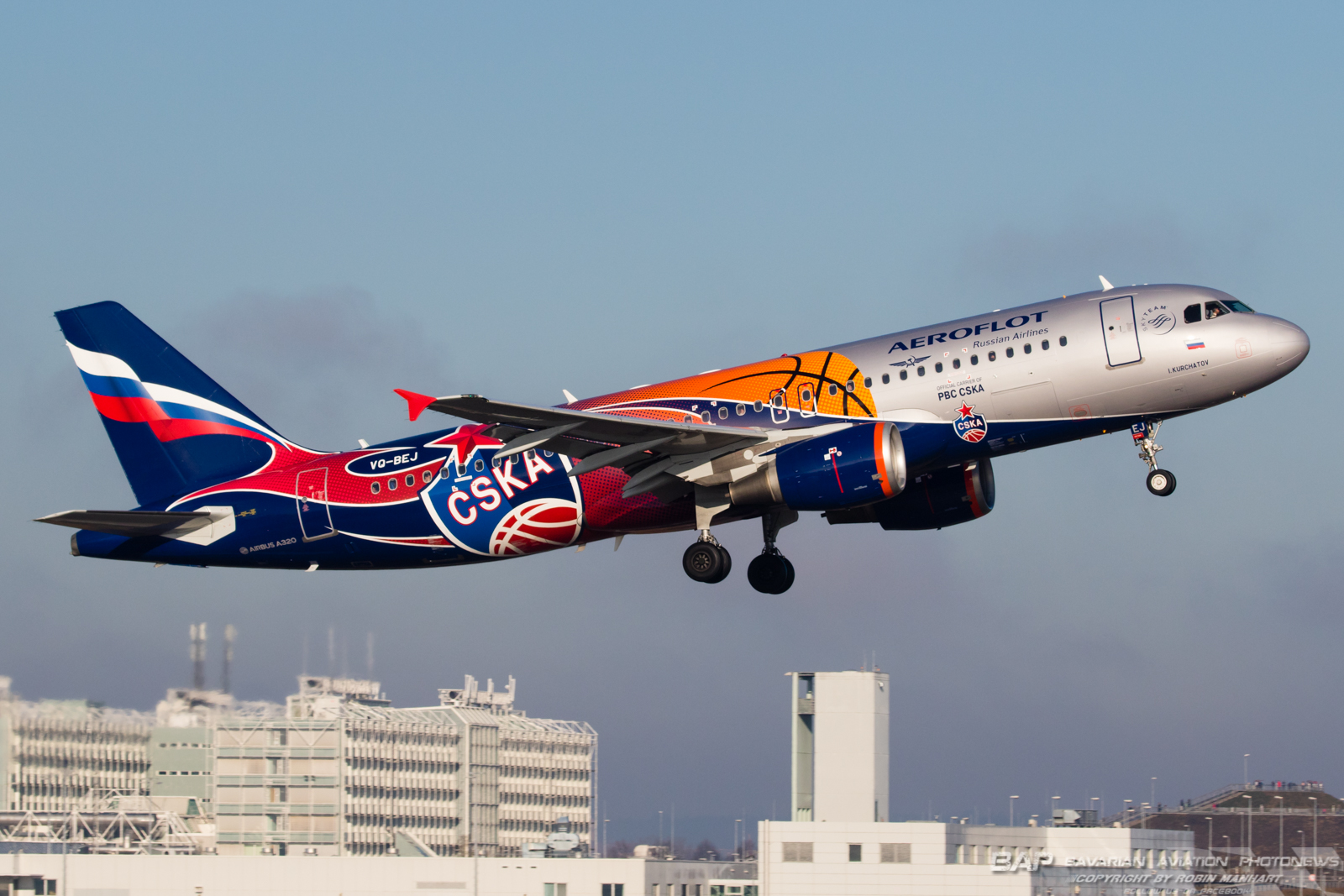 VQ-BEJ Aeroflot A320 "PBC CSKA" @ MUC