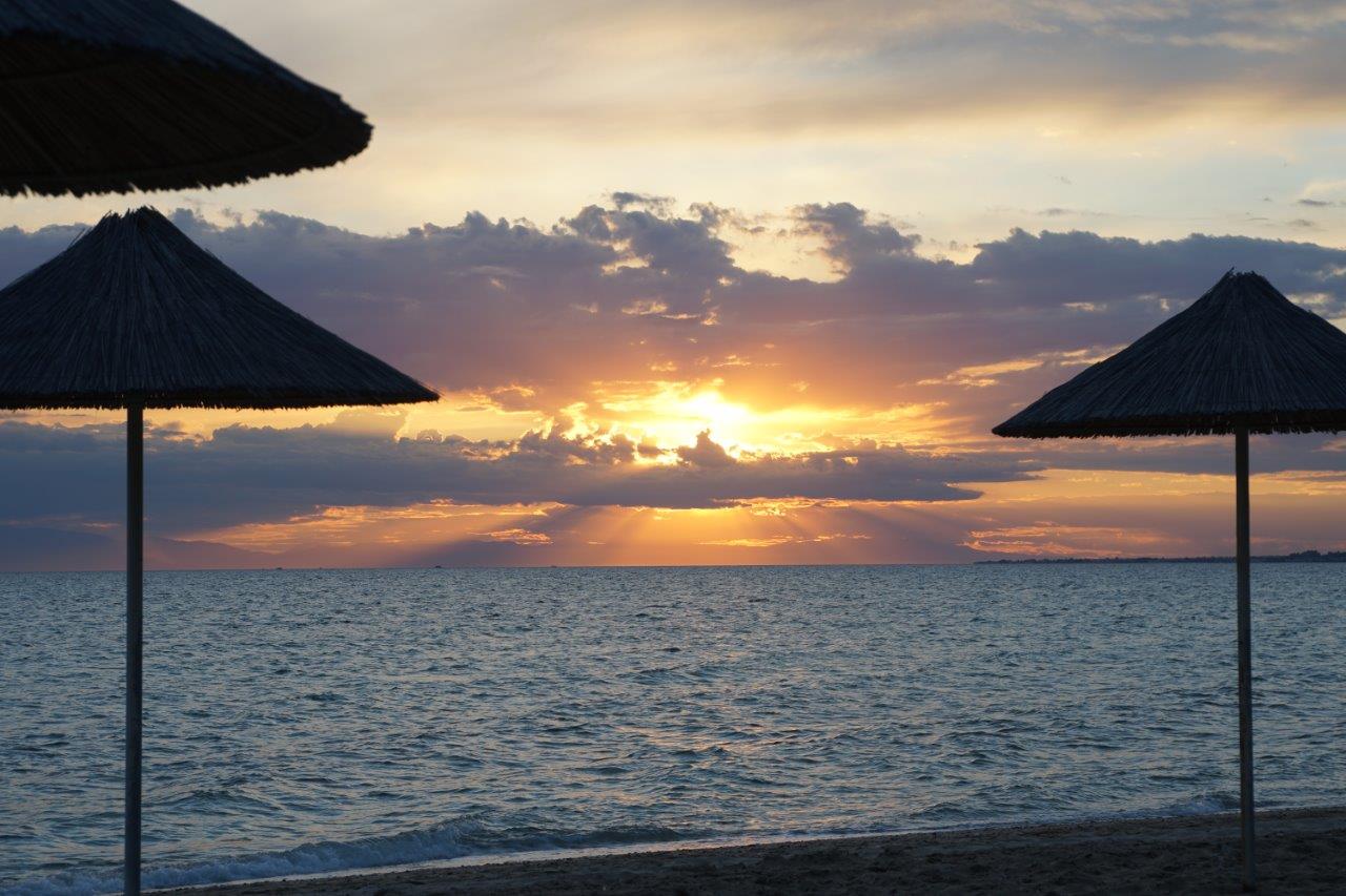 Sonnenuntergang am Campingplatz