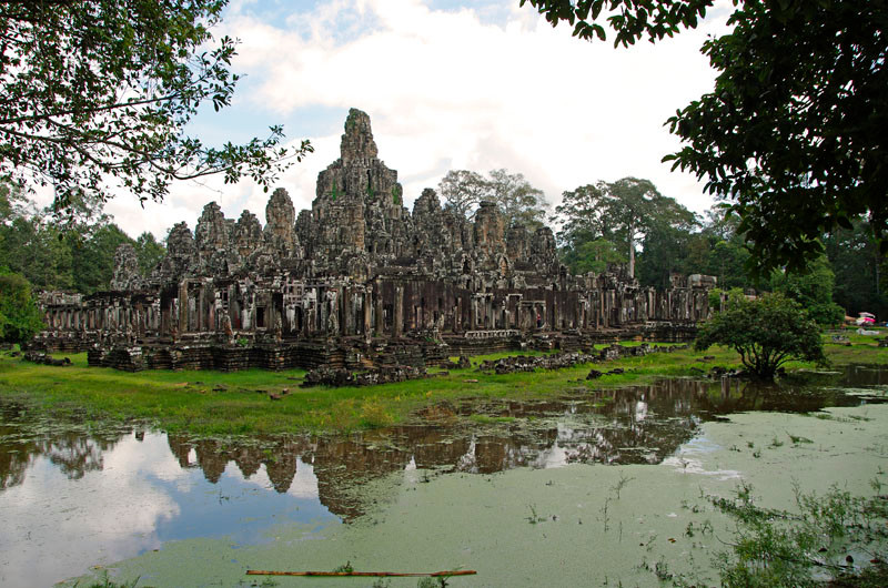 Elefantenritt um den Angkor Bayon