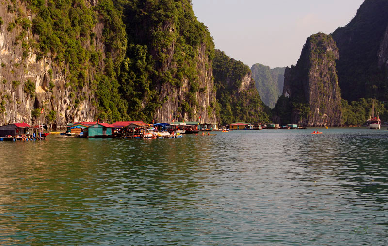 Halong Bucht, schwimmendes Dorf