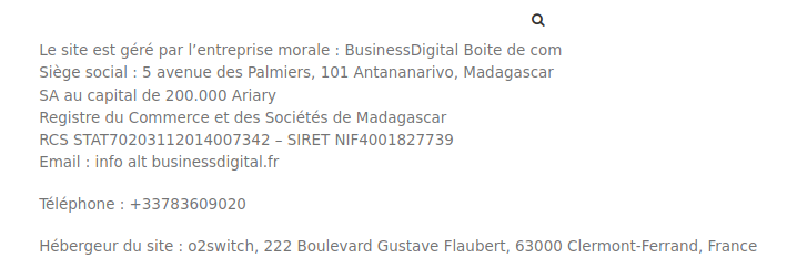 Le site est géré par BusinessDigital