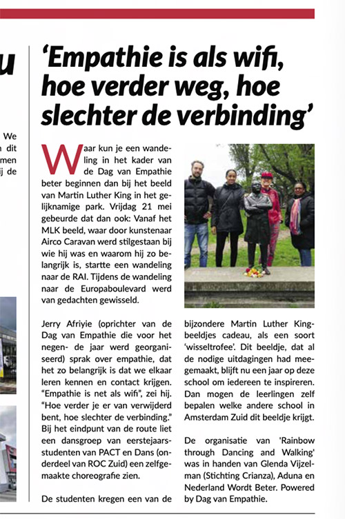 Wijkkrant ZUID, page 15, Day of Empathy, May 21, 2021