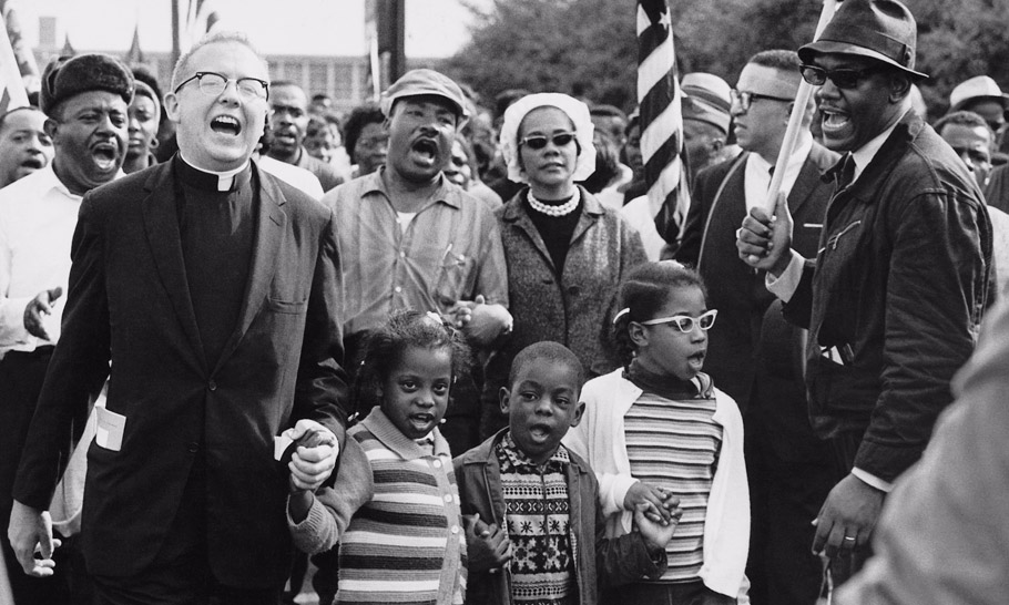 Martin and Coretta King, walking the Selma to Montgomery march for the right to vote. Photo: Abernathy Family