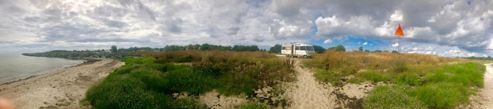 Stellplatz am Sandstrand von Hamrastorms