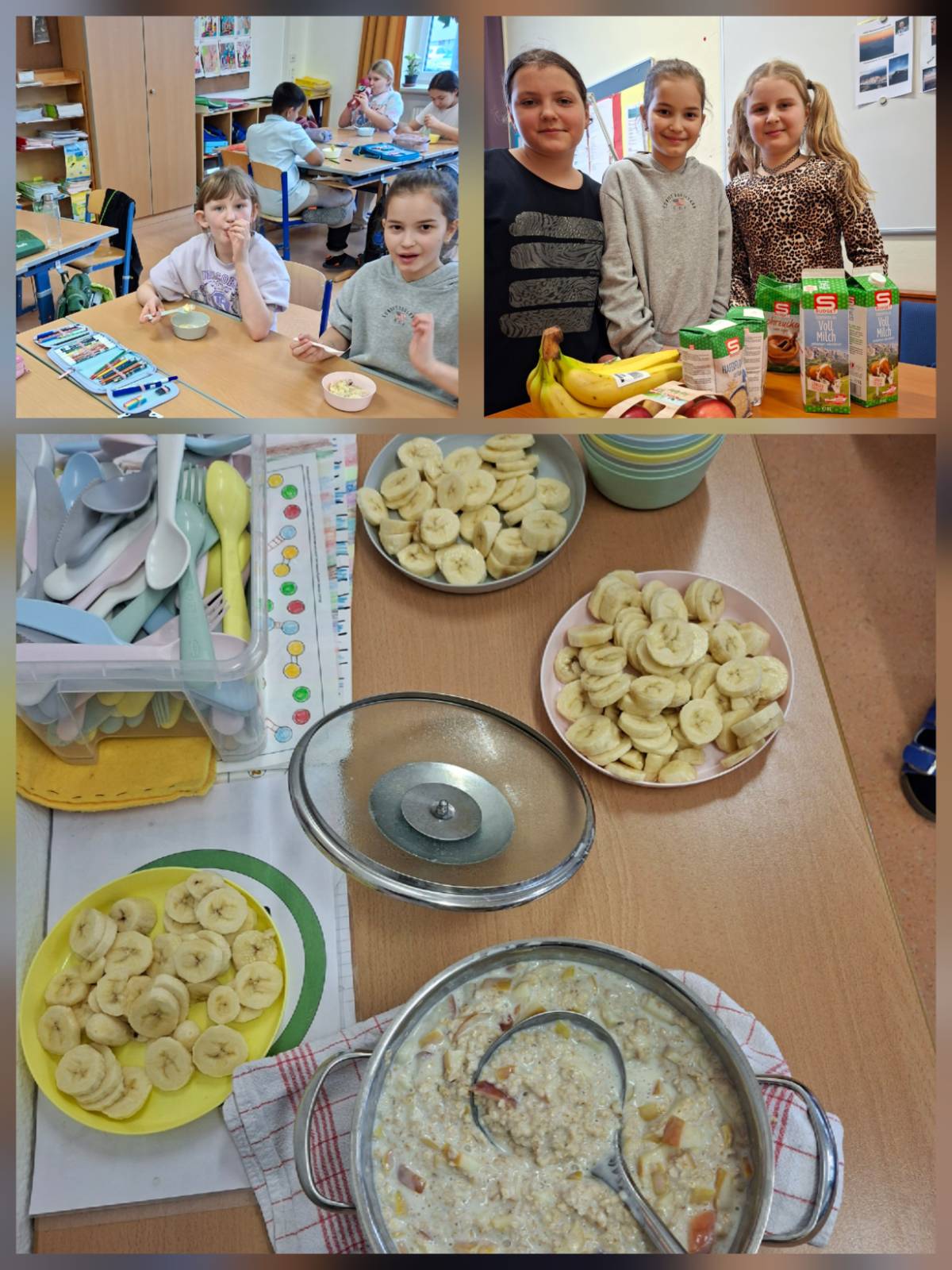 Porridge kochen in der 3a
