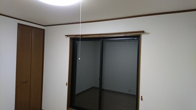 空室クリーニング　カーテンレール