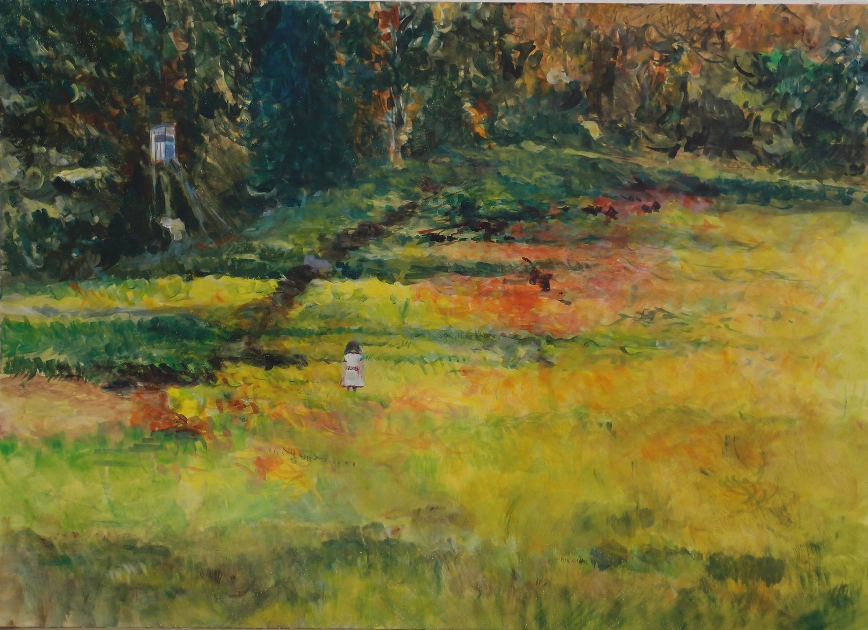 Mädchen, Mädchen, Mädchen 2015; 70 x 50 cm Acryl, Öl auf Kreidepaneel