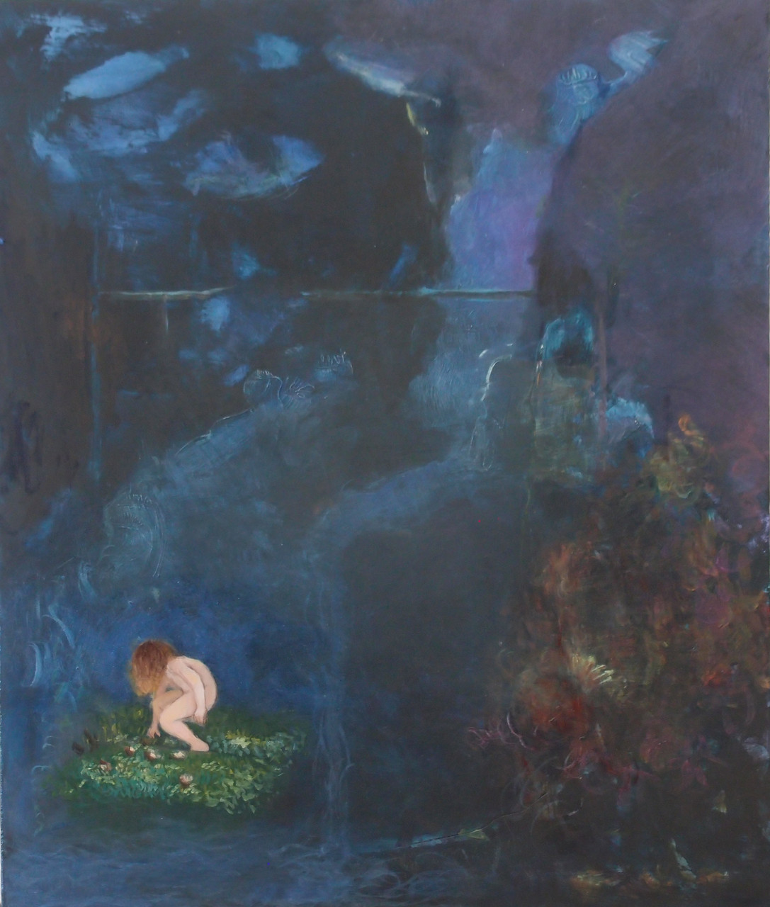 o. T. 2014; 27 x 32 cm Acryl, Öl auf Kreidepaneel