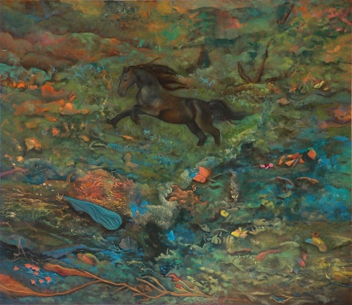 o.T.2013; 155 x 130 cm, Öl auf Leinwand 