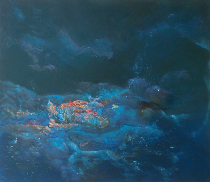 Meeresschaum 2013; 180 x 155 cm, Acryl auf Leinwand