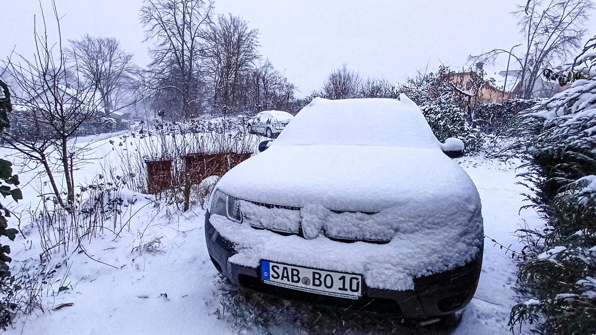 Schnee und Eis in Saarburg