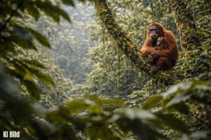 Orang Utan Familie