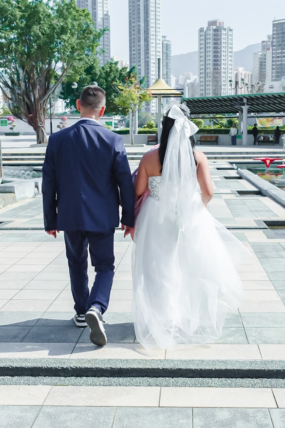 Hochzeit im sha Tin Park in Hongkong