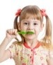 53945298 - child girl cleaning teeth , isolated on white background © Oksana Kuzmina 
