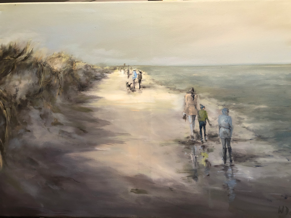 Spaziergang am Strand 50x70