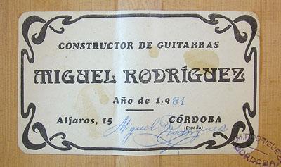 Miguel Rodriguez 1981 - Guitar 1 - Photo 3
