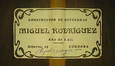 Miguel Rodriguez 1984 - Angel Romero - Guitar 1 - Photo 4