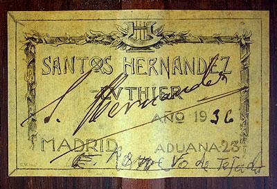 Santos Hernandez 1936 - Guitar 1 - Photo 2