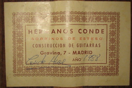 Hermanos Conde - Sobrinos de Esteso - 1988 - Guitar 2 - Photo 3