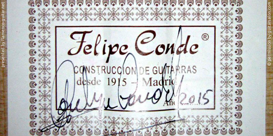 HERMANOS CONDE - FELIPE CONDE 2015 - LABEL - ETIKETT - ETIQUETA