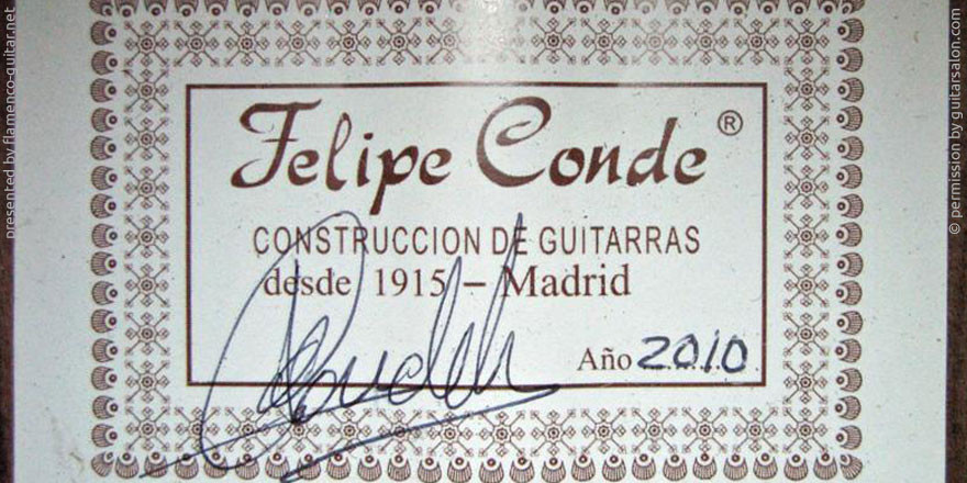 HERMANOS CONDE - FELIPE CONDE 2010 - LABEL - ETIKETT - ETIQUETA