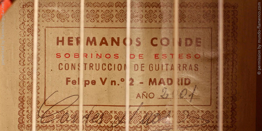 HERMANOS CONDE - SOBRINOS DE ESTESO 2001 - LABEL - ETIKETT - ETIQUETA