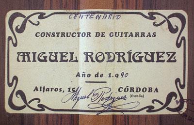 Miguel Rodriguez 1990 - Guitar 1 - Photo 3