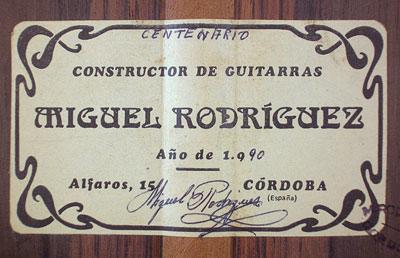 Miguel Rodriguez 1990 - Guitar 1 - Photo 3