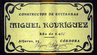 Miguel Rodriguez 1986 - Guitar 3 - Photo 5
