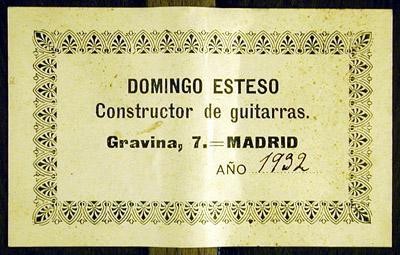 Domingo Esteso 1932 - Guitar 1 - Photo 2