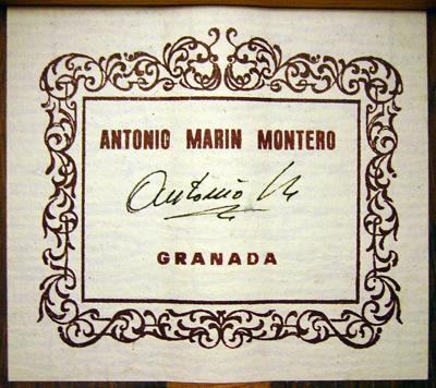 Antonio Marin Montero 2002 - Guitar 1 - Photo 1