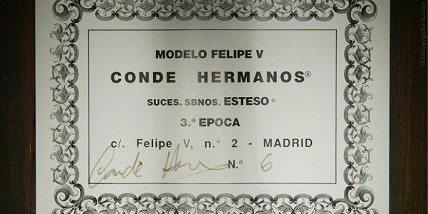 HERMANOS CONDE - SOBRINOS DE ESTESO 1996 #2 - LABEL - ETIKETT - ETIQUETA