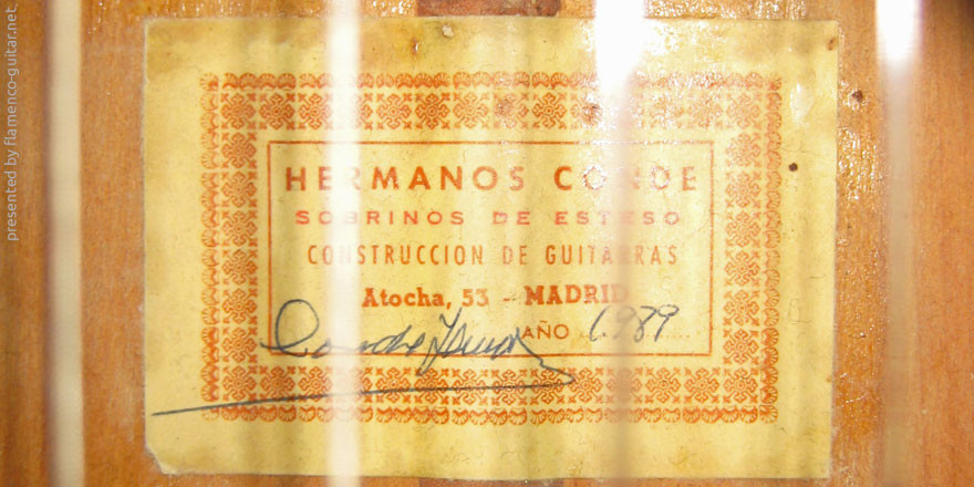 HERMANOS CONDE - SOBRINOS DE ESTESO 1989 #2 - LABEL - ETIKETT - ETIQUETA