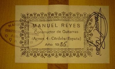 MANUEL REYES | 1985 | FLAMENCO GUITAR GITARRE #1