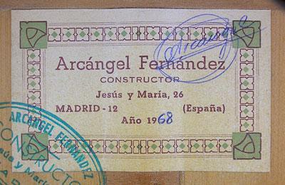 Arcangel Fernandez 1968 - Guitar 1 - Photo 3
