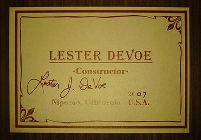 Lester Devoe 2007  - Guitar 2 - Photo 4