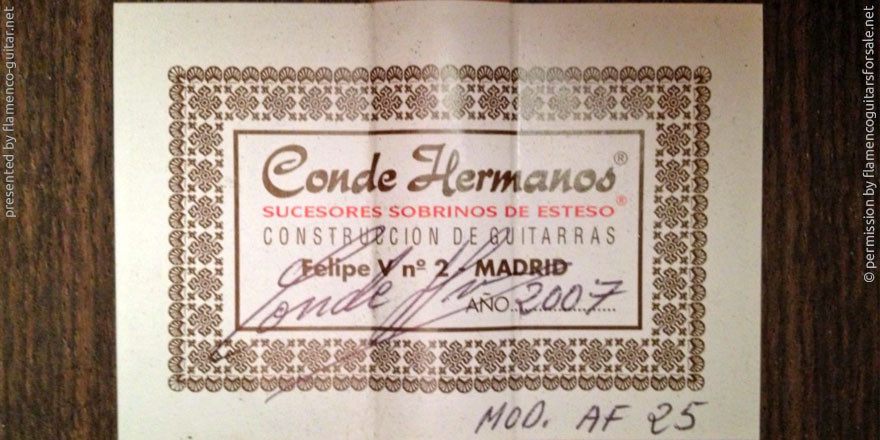 HERMANOS CONDE - SOBRINOS DE ESTESO 2007 #2 - LABEL - ETIKETT - ETIQUETA